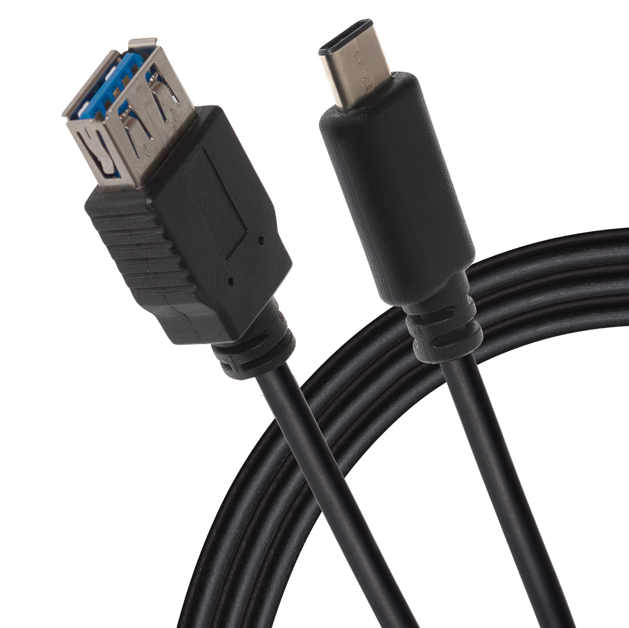 Maplin Pro USB-C Male to USB-A 3.1 Female Gen 2 60W Super Speed Data Transfer & Charging Adapter Cable - Black, 1m