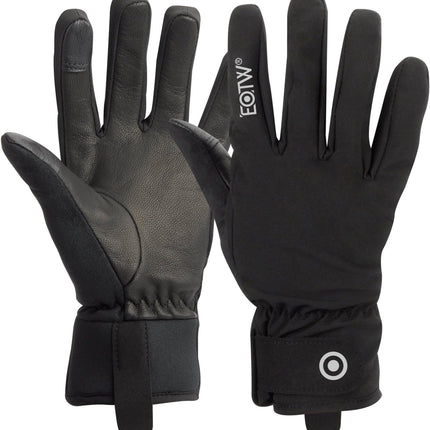 EOTW Winter Gloves for Men & Women, Windproof Outdoor Cycling & Running, Black L