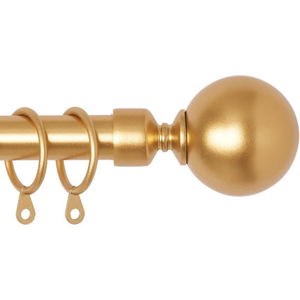 Extendable Black Curtain Pole 77-210cm, 1'' Dia, Diamond Ball Finials, 30-84''