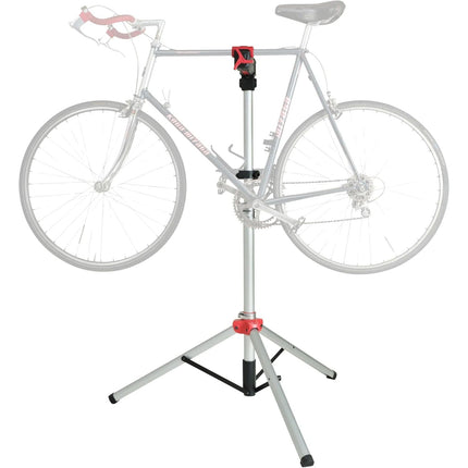 Bike Repair Stand Adjustable Metal Workstand with Bag Silver Red PRO BIKE TOOL