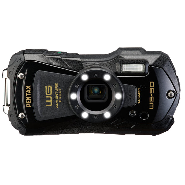 Pentax WG-90 16MP 5x Zoom Tough Compact Camera - Black