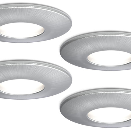 4lite IP20 GU10 Fire-Rated Downlight - Satin Chrome