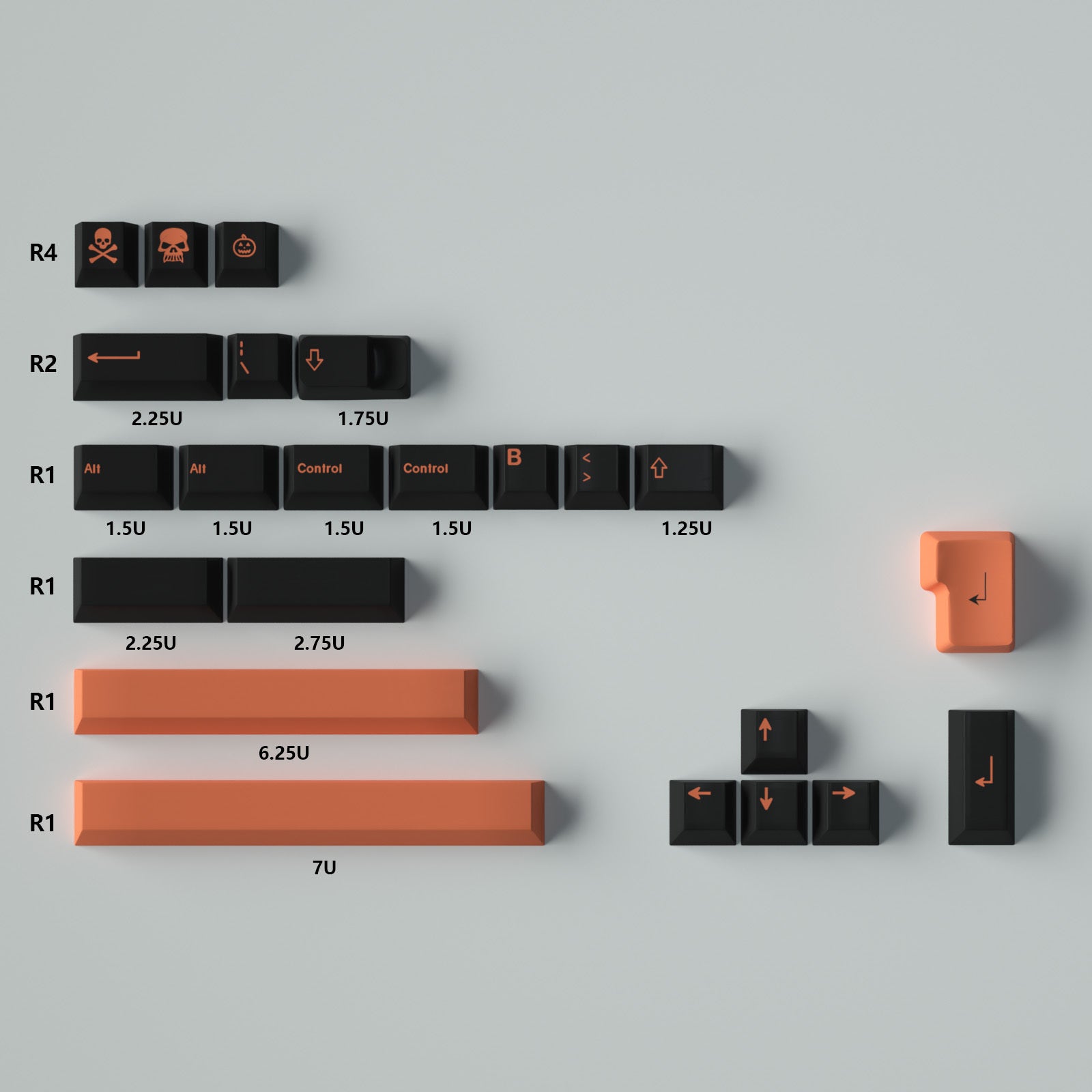 Black PBT Halloween Keycap