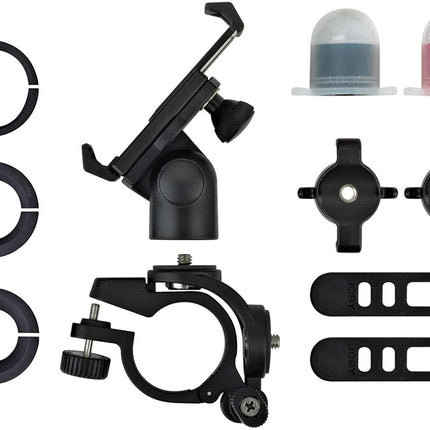 Joby GripTight Bike Mount PRO Phone Holder + Red & White Visibilty LED Light Pack