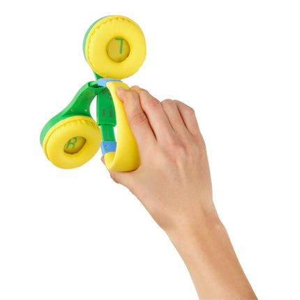 Hama Kids Guard On-Ear Flexible Wired Headphones, Green/Yellow
