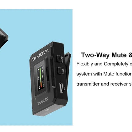 Maplin CKMOVA VOCAL X V1 Ultra Compact 2.4GHZ Dual Channel Wireless Microphone System with 1x Transmitter & 1x Receiver