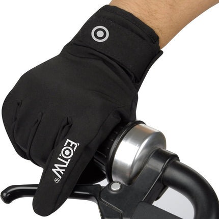 EOTW Winter Gloves for Men & Women, Windproof Outdoor Cycling & Running, Black L