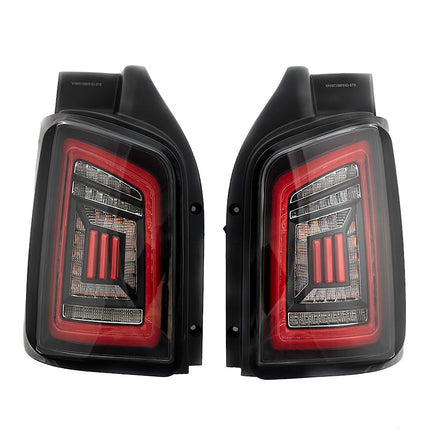 For VW T6 Transporter MK3.1 Van Barndoor LED Rear Lights – Full Frame Clear LED Light Bar | Van-X