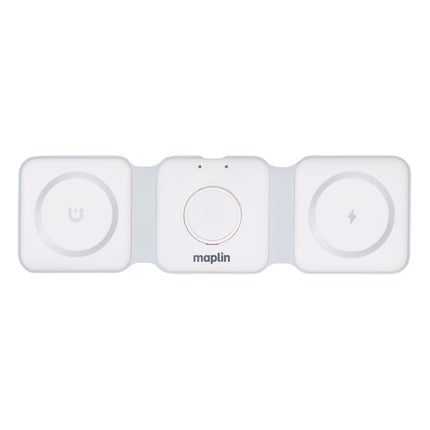 Maplin 3-in-1 Magnetic Wireless Charging Mat for Phone / Earbuds / Watch