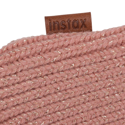 Fujifilm Instax Mini Liplay Accessory Kit with Neck Strap & Knitted Pouch - Blush Gold