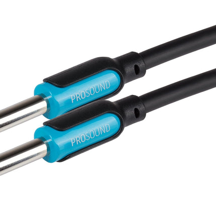 ProSound 1/4" 6.35mm 2 Pole Jack Plug to 1/4" 6.35mm 2 Pole Jack Plug Cable - Black, 3m