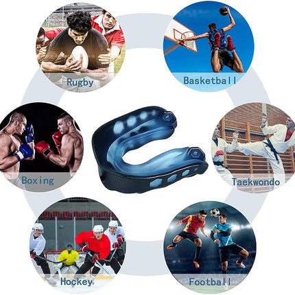 Football Mouth Guard Adult Youth Sports Mouthguard with Strap 4 Pack Multisport