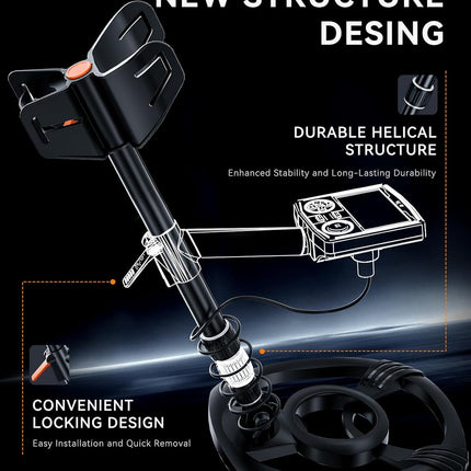 Professional Metal Detector Waterproof 30cm Coil Dual LCD SUNPOW