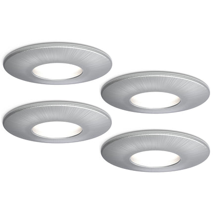 4lite IP65 GU10 Fire-Rated Downlight - Satin Chrome