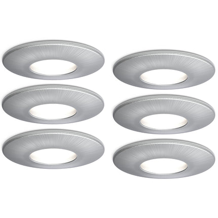 4lite IP65 GU10 Fire-Rated Downlight - Satin Chrome