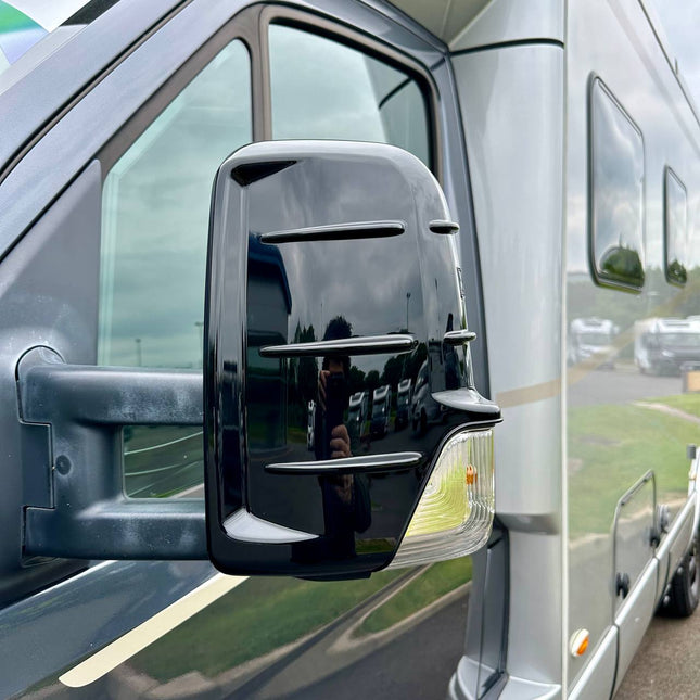 For Mercedes Sprinter Dodge 906 Gloss Black Wing Mirror Cap Covers – Durable, Stylish Protection