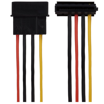 Maplin 4 Pin PSU Molex to 2x 15 Pin SATA Power Lead Cable - 0.35m