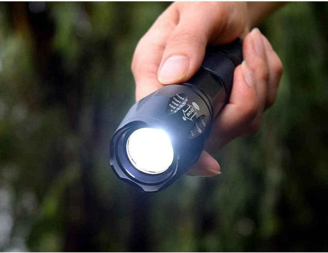 Bright Flashlight Torches with 4-Slot Charger and 4 Rechargeable Batteries