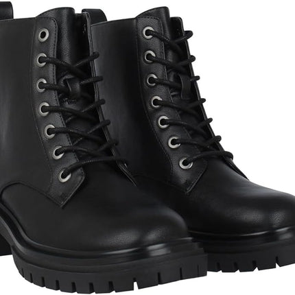 UK 5 I Saw It First Women’s Lace Up Faux Leather Biker Boots – EU 38