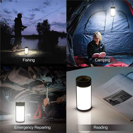 2 Pack Rechargeable Camping Lantern LED 400LM 5 Modes Emergency Tent Light USB