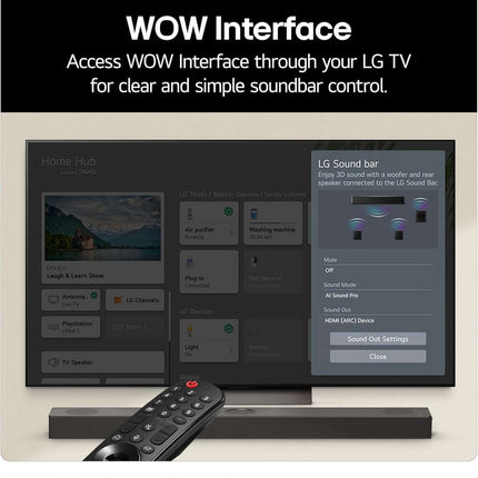 LG USC9S SOUNDBAR 3.1.3 WIRELESS SUBWOOFER 4K 400W HDMI DOLBY ATMOS MERIDIAN