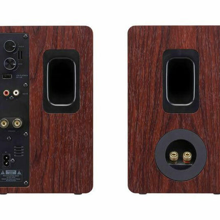 JVC XS-D629BM 2.0 CHANNEL BLUETOOTH BOOKSHELF SPEAKERS 60W WALNUT RCA USB PCM