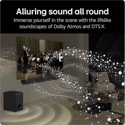 LG US77TY SOUNDBAR HOME CINEMA 3.1.3 WIRELESS SUBWOOFER 4K DOLBY ATMOS RRP £899