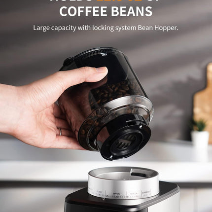 Conical Burr Coffee Grinder Electric 51 Settings with Timer Touchscreen Shardor