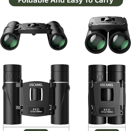 Compact 8x21 Binoculars with BAK4 Prism for Bird Watching & Outdoor Use