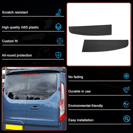 Rear Roof Spoiler for Ford Transit Custom 2013 2020 Black PU Plastic GEARZAAR