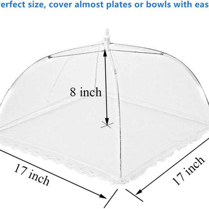 Pop-Up Mesh Food Cover Tent Umbrella Large 17" - 43 x 43 cm Reusable Collapsible