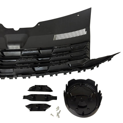 For VW T6 Front R-Line Badgeless Grille - Matte Black