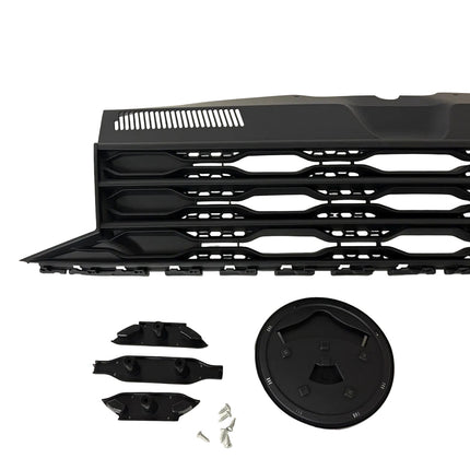 For VW T6 Front R-Line Badgeless Grille - Matte Black