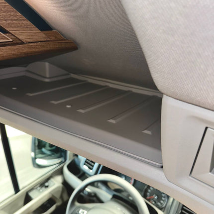 For MAN TGE Front Cab Shelf Light Grey Rubber Inserts – Storage Liner (2018-2025)