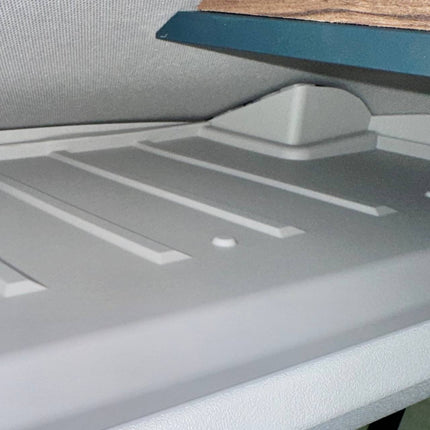 For VW Crafter Front Cab Shelf Light Grey Rubber Inserts – Storage Liner (2018-2025)
