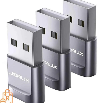 Premium USB Type C Female to USB A Male Adapter Converter Charger - Grey