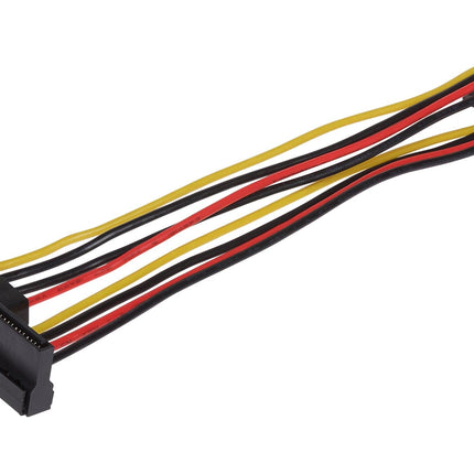 Maplin 4 Pin PSU Molex to 2x 15 Pin SATA Power Lead Cable - 0.35m