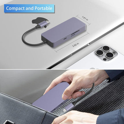 7-in-1 USB C Docking Station with 4K HDMI SD/TF Reader USB for Mac Windows Linux