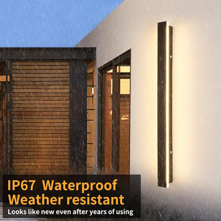 LED Outdoor Wall Light 80cm 3 Color 3000K 4500K 6000K Rainproof Mikeru