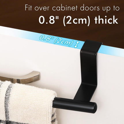 Over The Door Towel Bar Towel Rack Kitchen Bathroom Over Cabinet Set of 2 KES