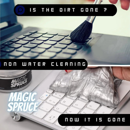 Brighten Car Interior & Keyboard with Magic Spruce Silver Cleaning Gel - 120g