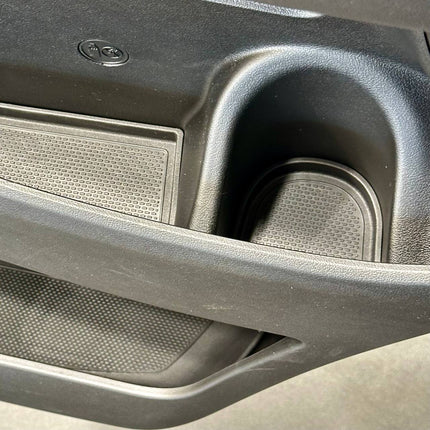 For Fiat Ducato RAM ProMaster Rubber Door Pocket Liner Inserts - Black - Van-X | Premium Door Storage Solution