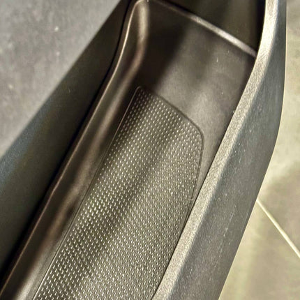 For Vauxhall Movano Rubber Door Liner Pocket Inserts - Black - Van-X