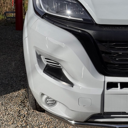 For Fiat Ducato Front Bumper Foot Plate Protectors – Black, Set of 2 | Van-X