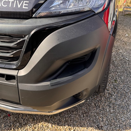 For Citroën Relay Front Bumper Foot Plate Protectors – Black, Set of 2 | Van-X