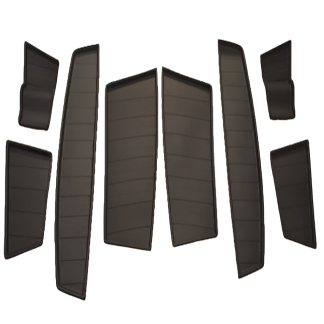 For Citroën Dispatch Door Pocket Rubber Inserts & Mats – Black Interior Storage Liners