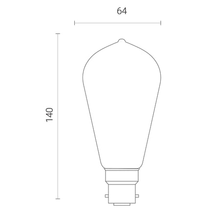 4lite WiZ Connected ST64 Smoky White WiFi LED Smart Bulb - B22 Bayonet