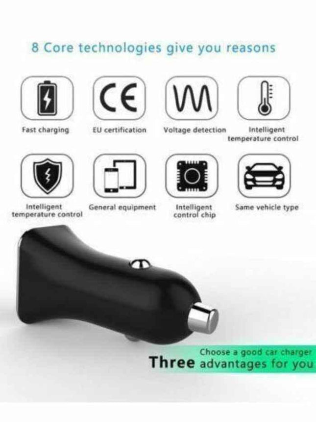 Core Essentials Universal 3.1A Car Charger Dual USB-C PD and USB-A New & Boxed