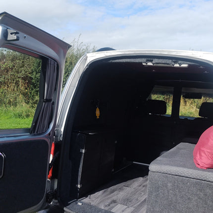 For VW Caddy Premium 1 x Barndoor Window Curtains Van-X