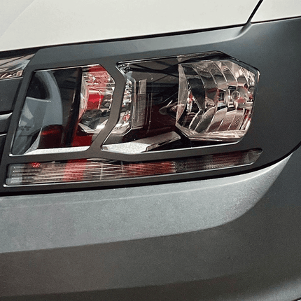 For VW Crafter New Shape Headlight Guards – Hammerite Ultimate Matte Black – Premium Protection | Van-X